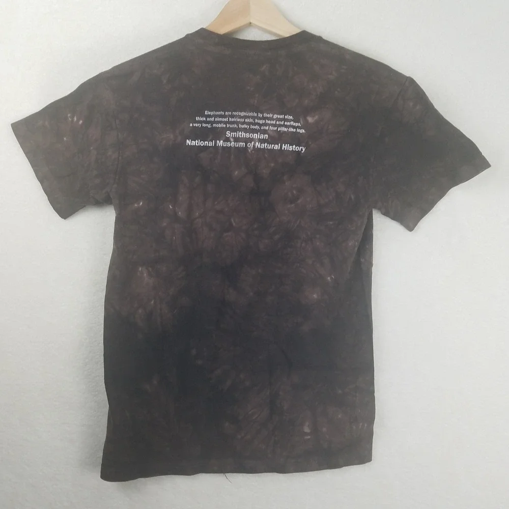 The Mountain Kids T Shirt Elephant Graphic Print Chocolate Tie Dye Cotton Size S